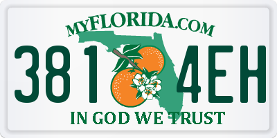 FL license plate 3814EH