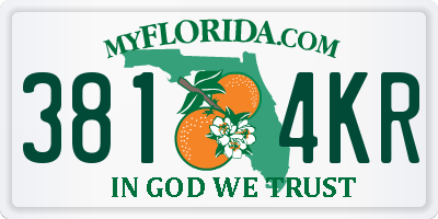 FL license plate 3814KR