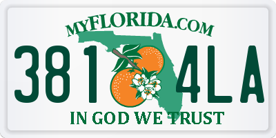 FL license plate 3814LA