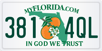 FL license plate 3814QL