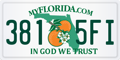 FL license plate 3815FI
