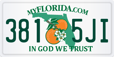 FL license plate 3815JI