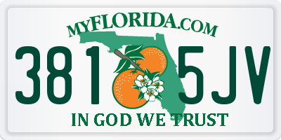 FL license plate 3815JV