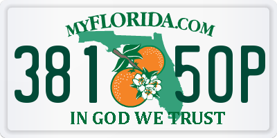 FL license plate 3815OP
