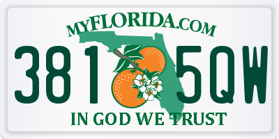 FL license plate 3815QW