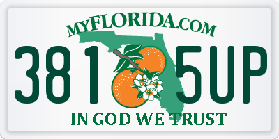 FL license plate 3815UP