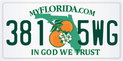 FL license plate 3815WG