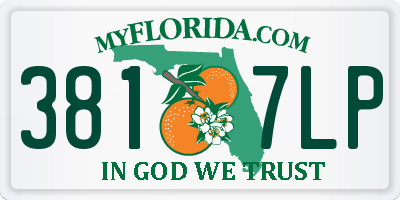 FL license plate 3817LP