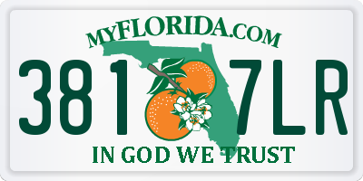 FL license plate 3817LR