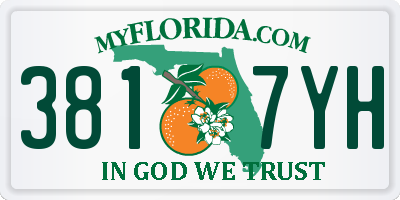 FL license plate 3817YH