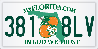 FL license plate 3818LV