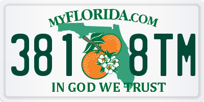 FL license plate 3818TM
