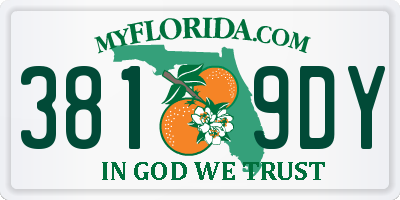 FL license plate 3819DY