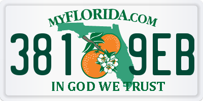 FL license plate 3819EB