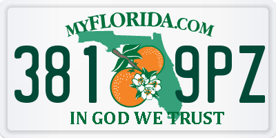 FL license plate 3819PZ
