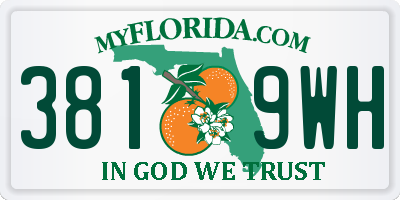 FL license plate 3819WH