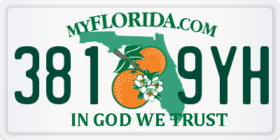 FL license plate 3819YH