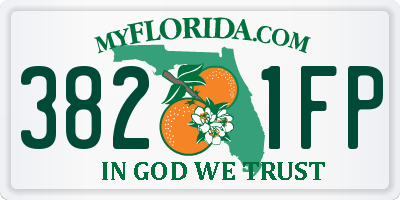 FL license plate 3821FP