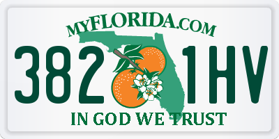 FL license plate 3821HV