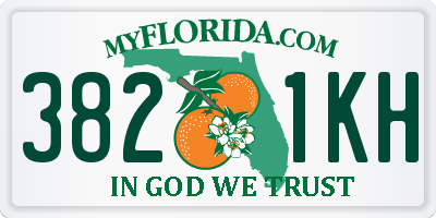 FL license plate 3821KH