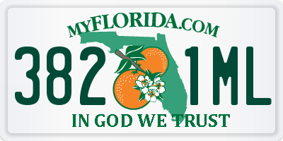 FL license plate 3821ML