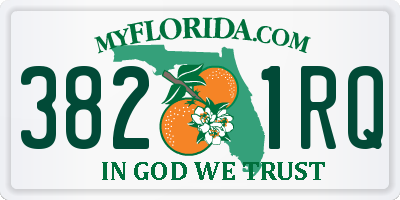 FL license plate 3821RQ
