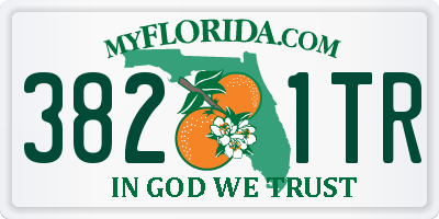 FL license plate 3821TR
