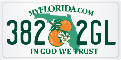 FL license plate 3822GL
