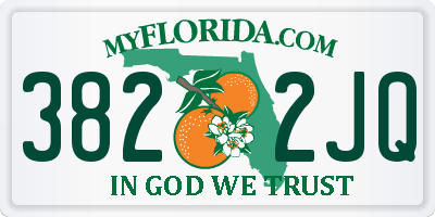 FL license plate 3822JQ