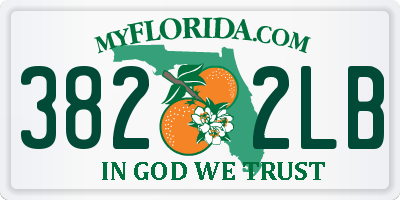 FL license plate 3822LB