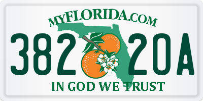 FL license plate 3822OA