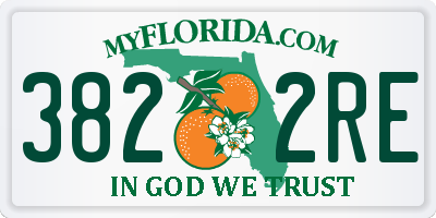 FL license plate 3822RE