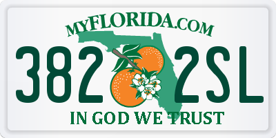 FL license plate 3822SL