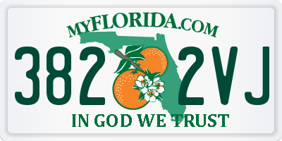 FL license plate 3822VJ