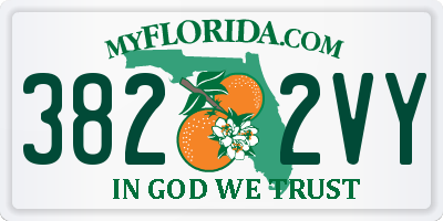 FL license plate 3822VY