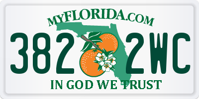 FL license plate 3822WC