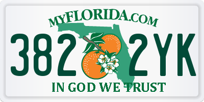 FL license plate 3822YK