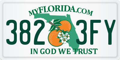FL license plate 3823FY