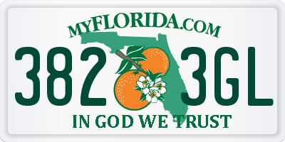 FL license plate 3823GL