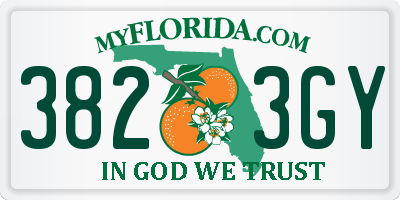 FL license plate 3823GY