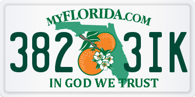 FL license plate 3823IK