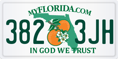FL license plate 3823JH