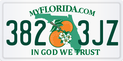 FL license plate 3823JZ