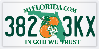 FL license plate 3823KX
