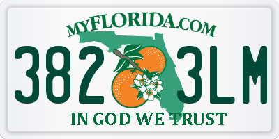 FL license plate 3823LM