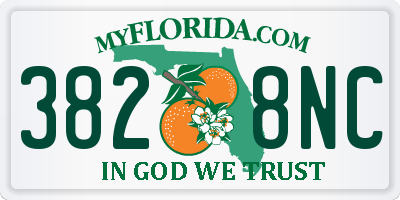 FL license plate 3828NC