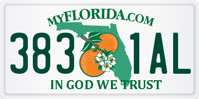 FL license plate 3831AL