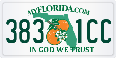 FL license plate 3831CC
