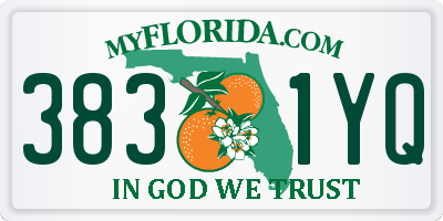 FL license plate 3831YQ