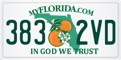 FL license plate 3832VD